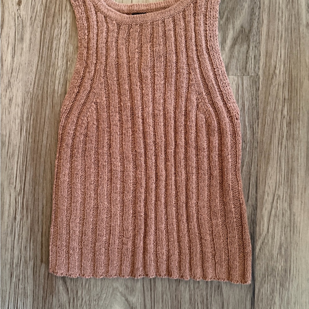 Sincerely Jules Ribbed Knit Top in mauvy brown
